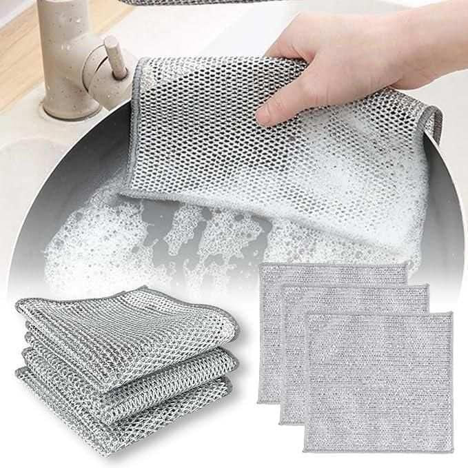Multipurpose Wire Dishwashing Rags for Wet and (Dry 6 Pieces)